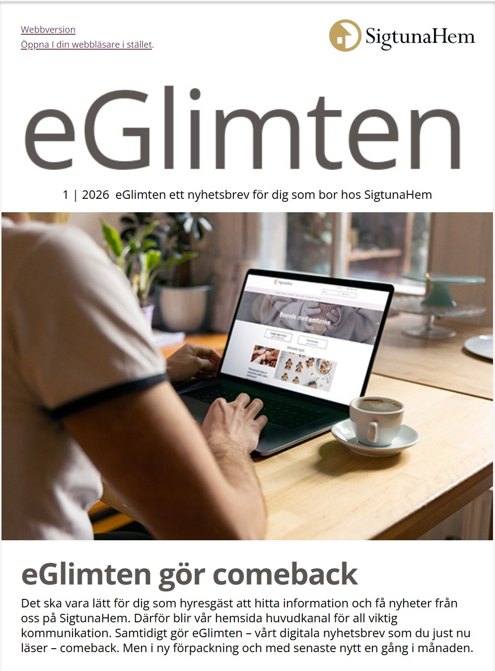 Vinjett för eGlimten nummer 1 2026