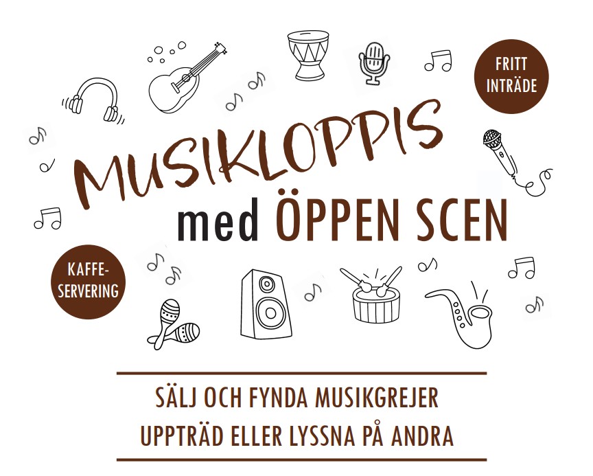 Musikloppis olika instrument_inlägg