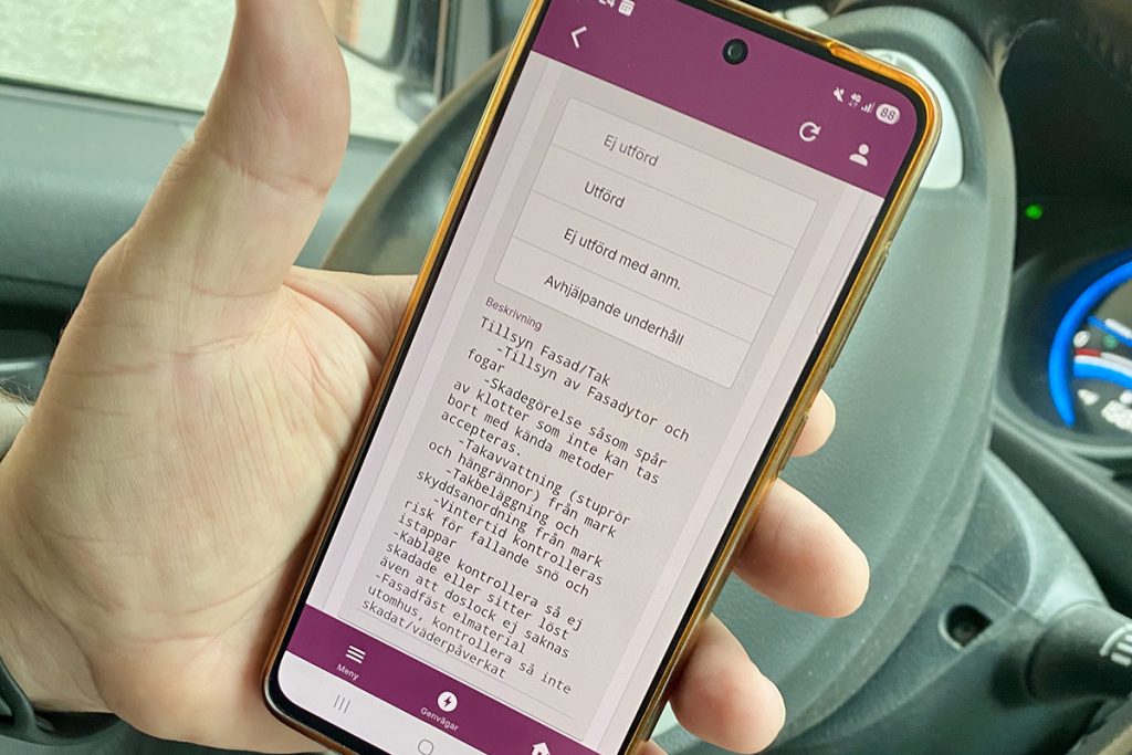 Mobilen som arbetsverktyg här finns alla felanmälningar.