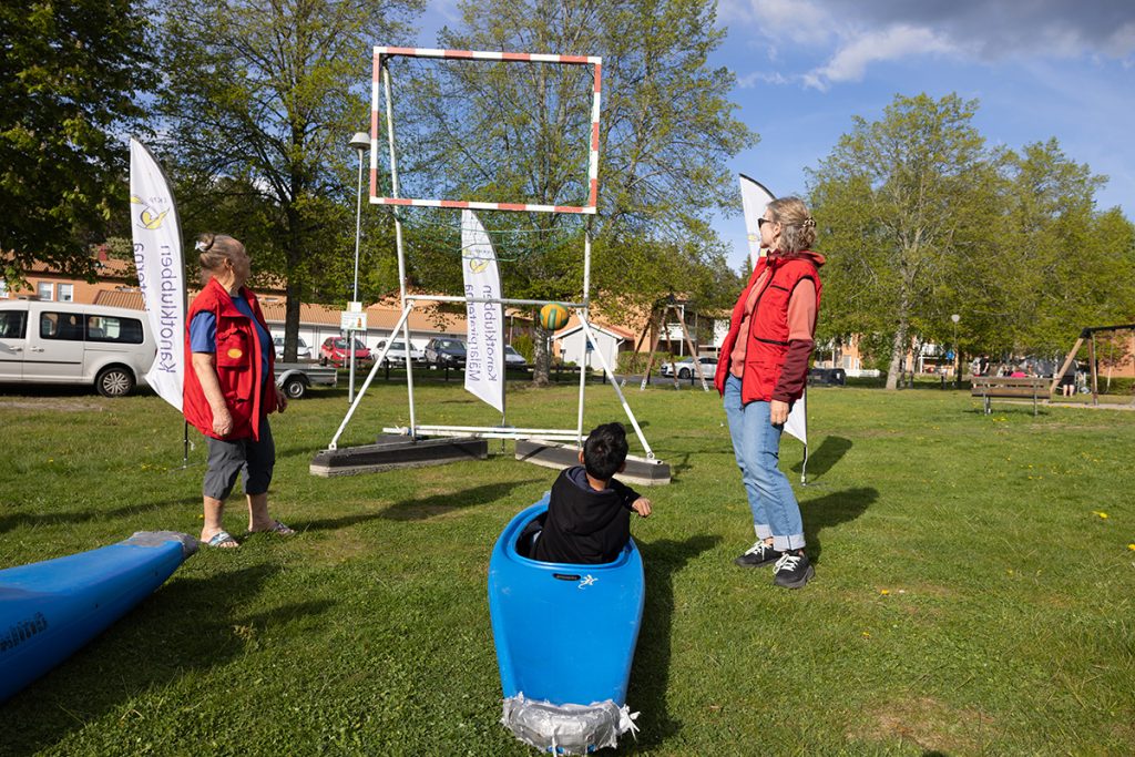Mälarpiraterna var på plats som vanligt och visade upp sina kanoter samt sporten kanotpolo.